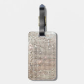 Glitterende Pailletten Bagage Label (Achterkant verticaal)