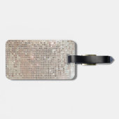 Glitterende Pailletten Bagage Label (Achterkant horizontaal)