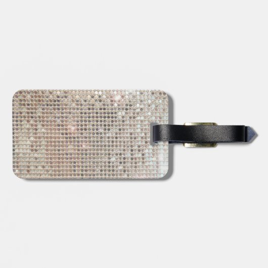 Glitterende Pailletten Bagage Label (Achterkant horizontaal)