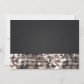 Glitterende pailletten Zwarte glamour bruiloft uit Kaart (Achterkant)