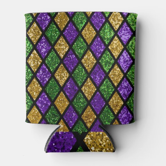 Glitterende paillettes diamanten, feestelijke acht blikjeskoeler (Voorkant)