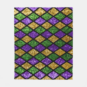 Glitterende paillettes diamanten, feestelijke acht fleece deken