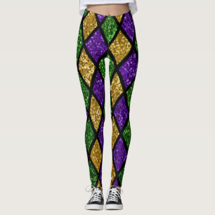 Glitterende paillettes diamanten, feestelijke acht leggings