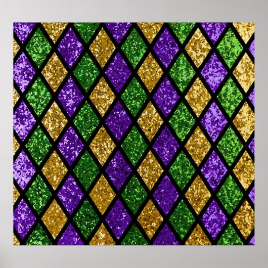 Glitterende paillettes diamanten, feestelijke acht poster (Voorkant)