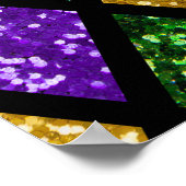 Glitterende paillettes diamanten, feestelijke acht poster (Hoek)