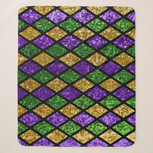 Glitterende paillettes diamanten, feestelijke acht sherpa deken