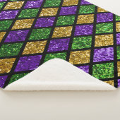 Glitterende paillettes diamanten, feestelijke acht sherpa deken (3/4)