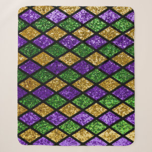 Glitterende paillettes diamanten, feestelijke acht sherpa deken