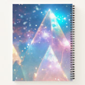 Glitterende Pastel Meditaties Universum Verbinding Notitieboek (Achterkant)