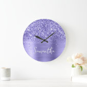 Glitterende Periwinkle Folie Naam Grote Klok (Huis)