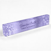 Glitterende Periwinkle Folie Naambordje