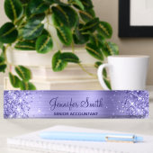 Glitterende Periwinkle Folie Naambordje