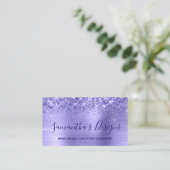 Glitterende Periwinkle Folie Webwinkel Visitekaartje (Staand voorkant)