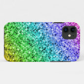 Glitterende Regenboog Glans Bling Glam Paars Turqu Case-Mate iPhone Case (Achterkant (horizontaal))