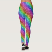 Glitterende Regenboog Glans Leggings (Achterkant)