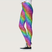 Glitterende Regenboog Glans Leggings (Links)