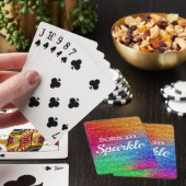 Glitterende Regenboog Gradiënt Glitters Fonkel Nie Pokerkaarten (Insitu)
