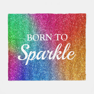 Glitterende Regenboog Gradiënt Glitters Glans Gevo Fleece Deken
