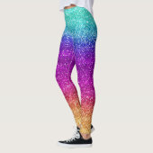 Glitterende Regenboog Gradiënt Glitters Leggings (Links)