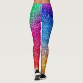 Glitterende regenbooggradiënt glitters leggings (Achterkant)