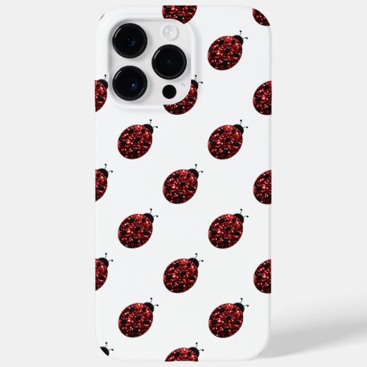 Glitterende rode vonken Lieveheersbeestje Lievehee Case-Mate iPhone Case (Achterkant)