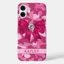 Glitterende Roze Camouflage Persoonlijk