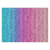 Glitterende roze en blauwe verloop glitter tafelkleed (Voorkant (Horizontaal))