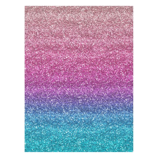 Glitterende roze en blauwe verloop glitter tafelkleed (Voorkant)