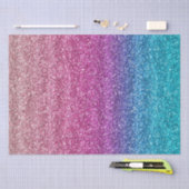 Glitterende roze en blauwe verloop glitter tissuepapier (Craft)