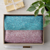 Glitterende roze en blauwe verloop glitter tissuepapier (Geschenk)