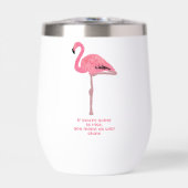 Glitterende roze flamingo sta op en glans inspirer (Voorkant)