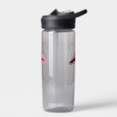 Glitterende roze flamingo tropische kerst waterfles (Links)