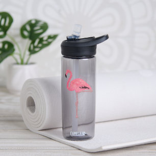 Glitterende roze flamingo tropische kerst waterfles