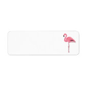 Glitterende roze flamingo tropische Kerstmis Etiket (Voorkant)