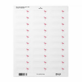Glitterende roze flamingo tropische Kerstmis Etiket (Full Sheet)