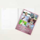 Glitterende Roze Glam 14 Foto Collage Planner (Display)