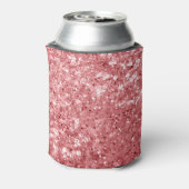 Glitterende Roze Glans Glitter Blikjeskoeler (Blikje Achterkant)