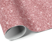 Glitterende Roze Glans Glitter Cadeaupapier (Rol Hoek)