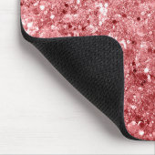 Glitterende Roze Glans Glitter Muismat (Hoek)