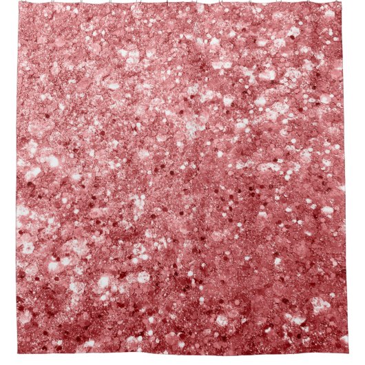 Glitterende Roze Glans Pailletten Douchegordijn (Voorkant)