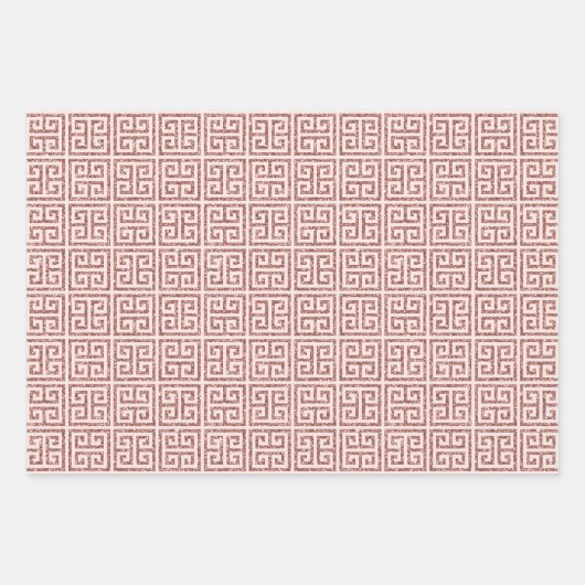 Glitterende roze goud inpakpapier vel (Voorkant 3)