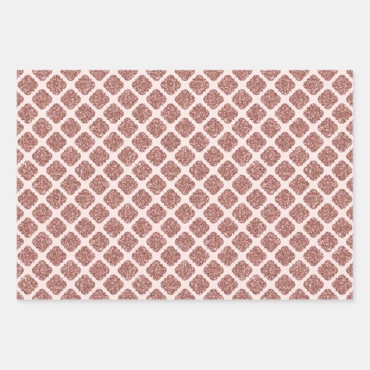 Glitterende roze goud inpakpapier vel (Voorkant)