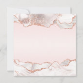 Glitterende Roze Goud Witte Agate Blos 21e Verjaar Kaart (Achterkant)