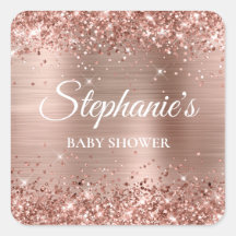 Glitterende Roze Gouden Baby Shower