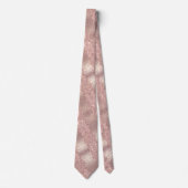 Glitterende Roze Gouden Blush Glitter Halsdoek Stropdas (Voorkant)