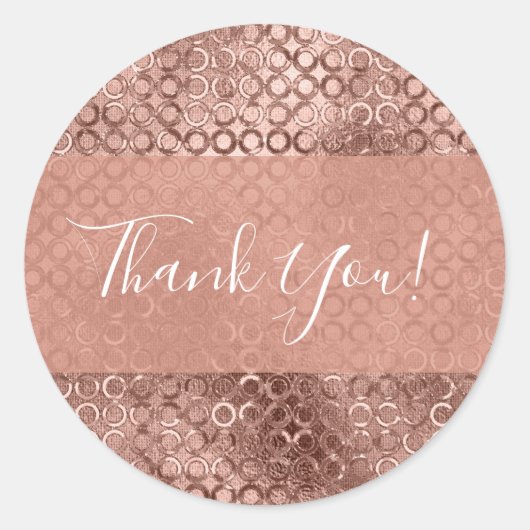 Glitterende Roze Gouden Cirkels Roze Luxe Glans Ronde Sticker (Voorkant)