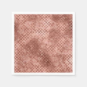 Glitterende Roze Gouden Cirkels Roze Luxe Glans Servet