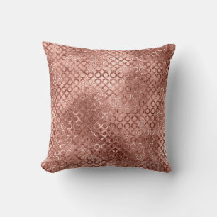 Glitterende roze gouden cirkels roze luxe schitter kussen