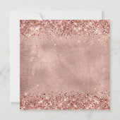Glitterende Roze Gouden Elegante Bruiloft Kaart (Achterkant)