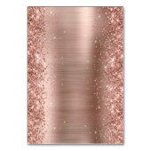 Glitterende Roze Gouden Fantasie Monogram Plaatska Kaart (Achterkant)